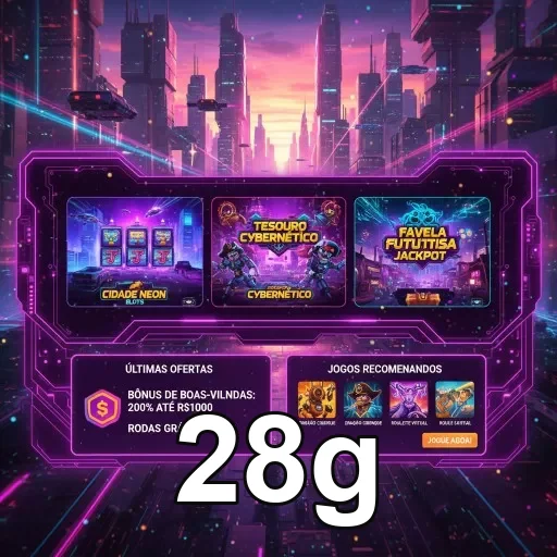 App 28g premium no celular com visual glass